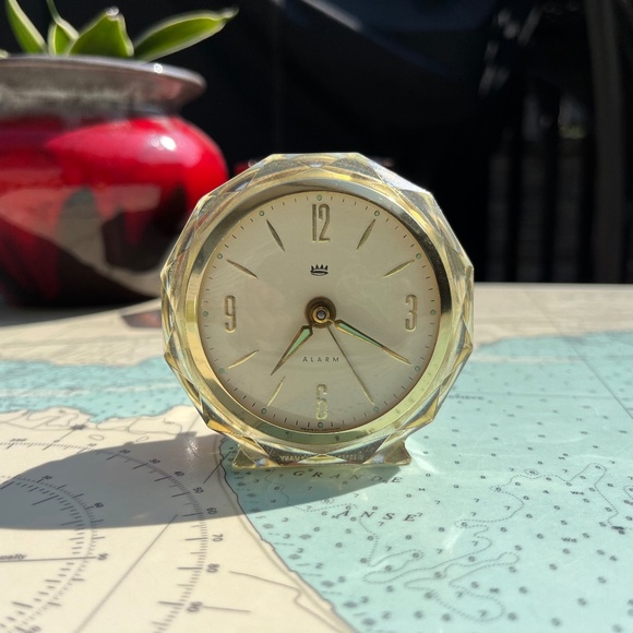 Vintage Semca Lucite Travel Alarm Clock - Picture 1 of 5